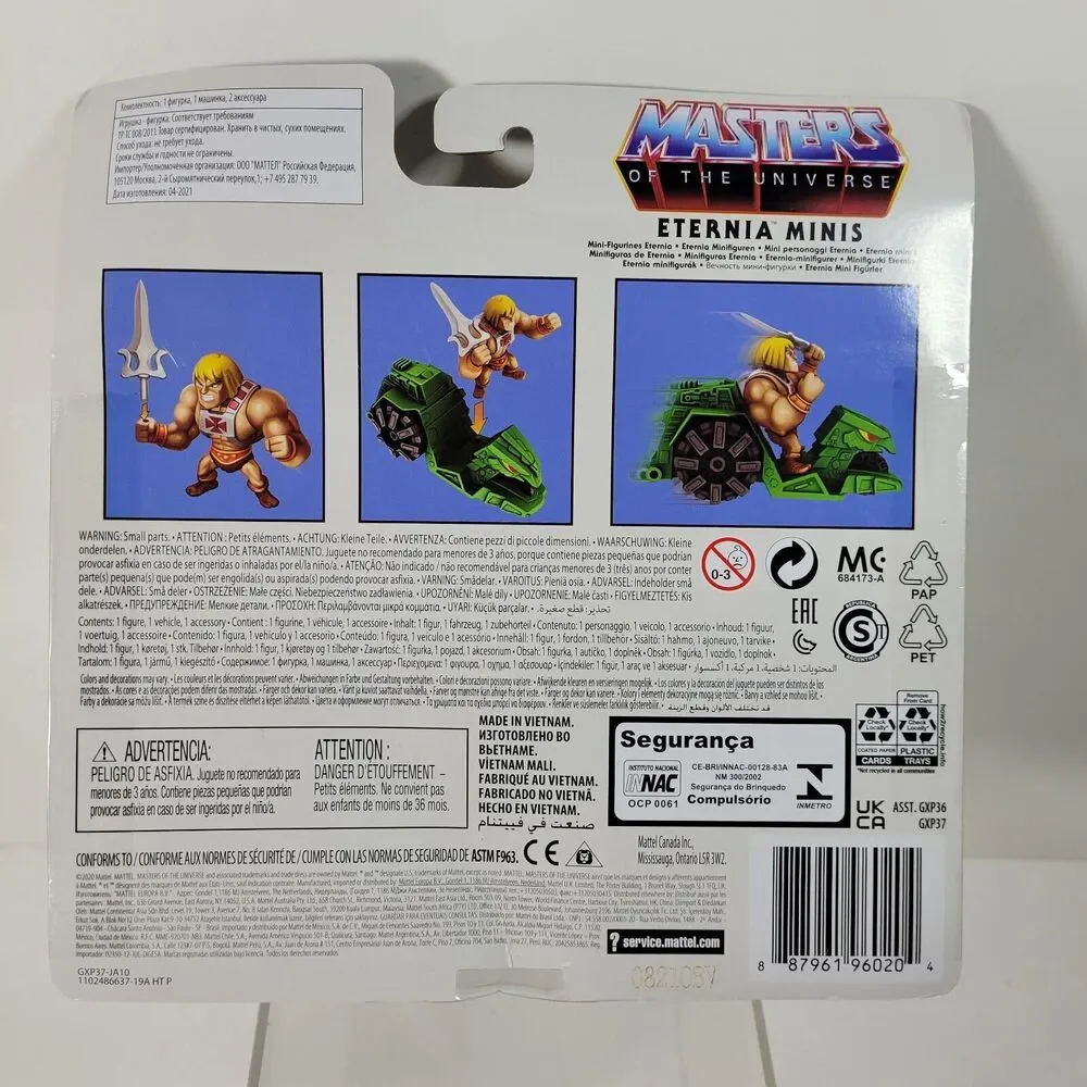 Masters of the Universe Eternia minis He-Man and Ground Ripper New Sealed